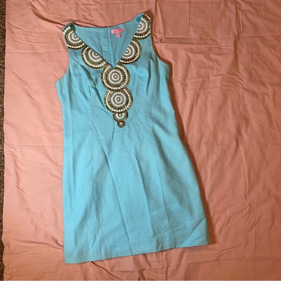 Lilly Pulitzer women’s turquoise sleeveless dress - Picture 2 of 16
